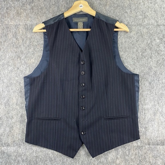 Banana Republic Other - Banana Republic Waistcoat Medium Cashmere‎ Merino Wool Blend Striped Vintage Y2K